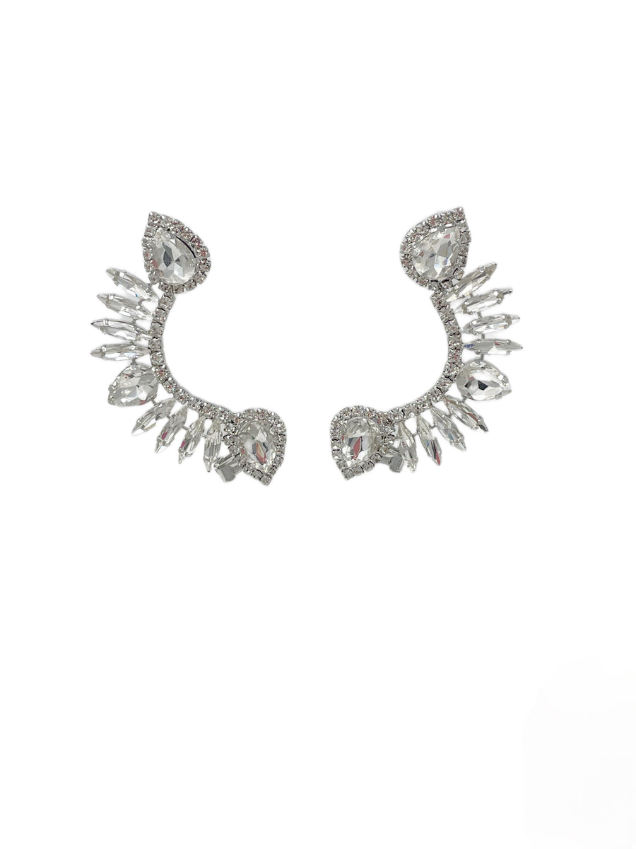 Silver Cuffed Earrings