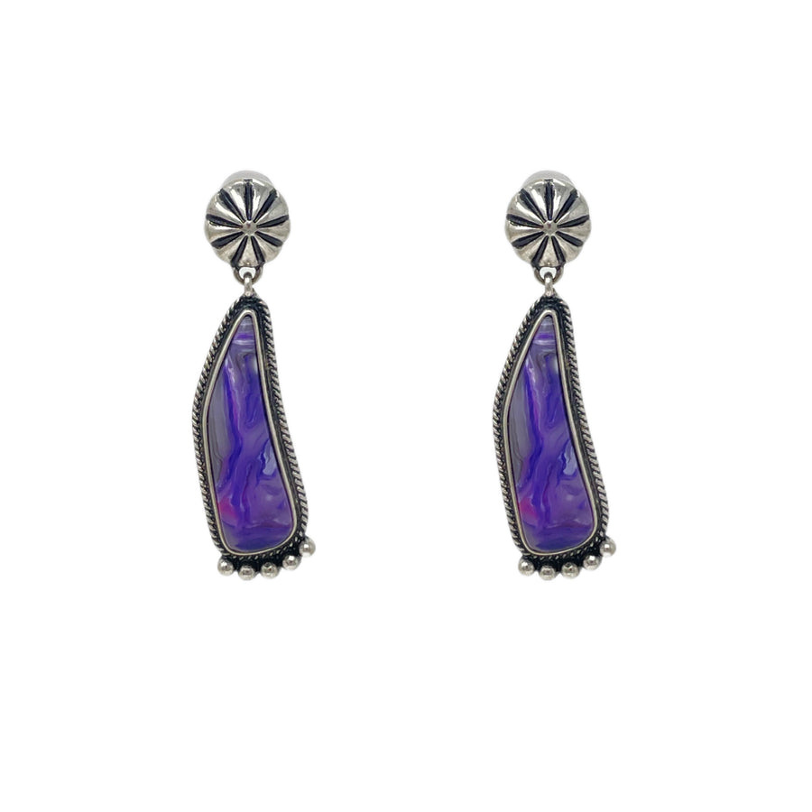 Purple Spur Earrings