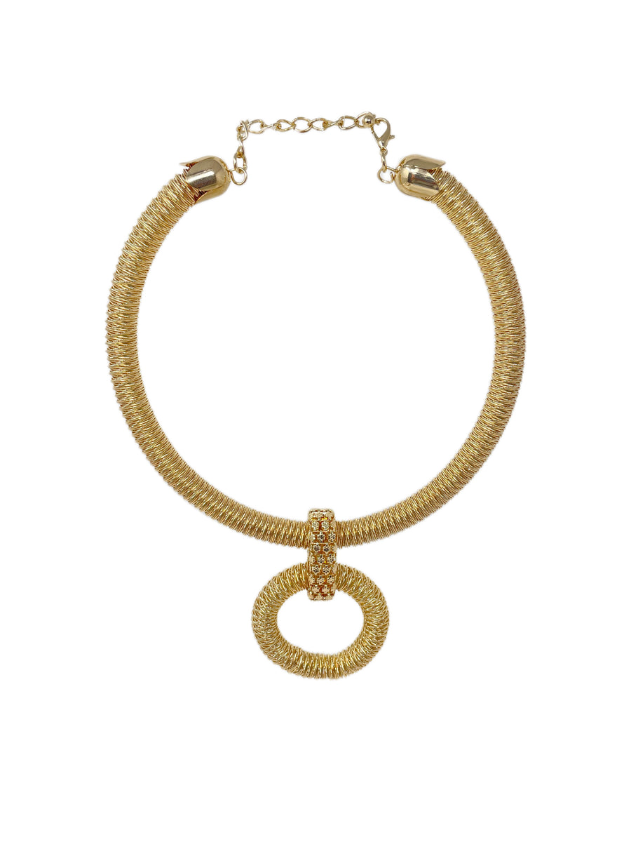 Golden Hoop Necklace