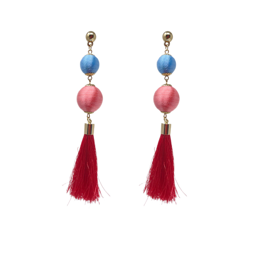 Pink Ball Drop Earrings earrings
