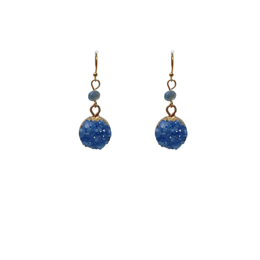 Blue Crystals Stud Earring