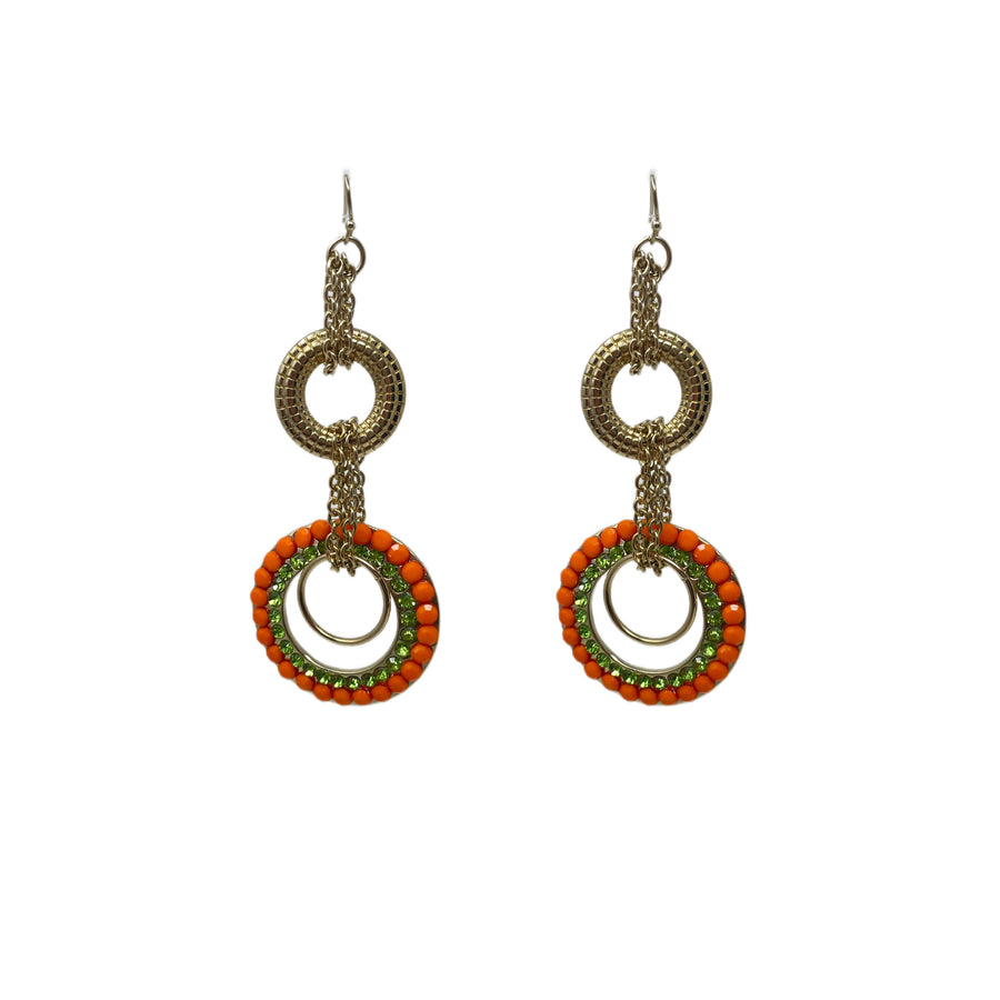 Orange Loop earrings