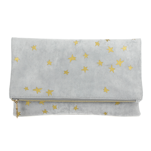 Stars and Suede Clutch