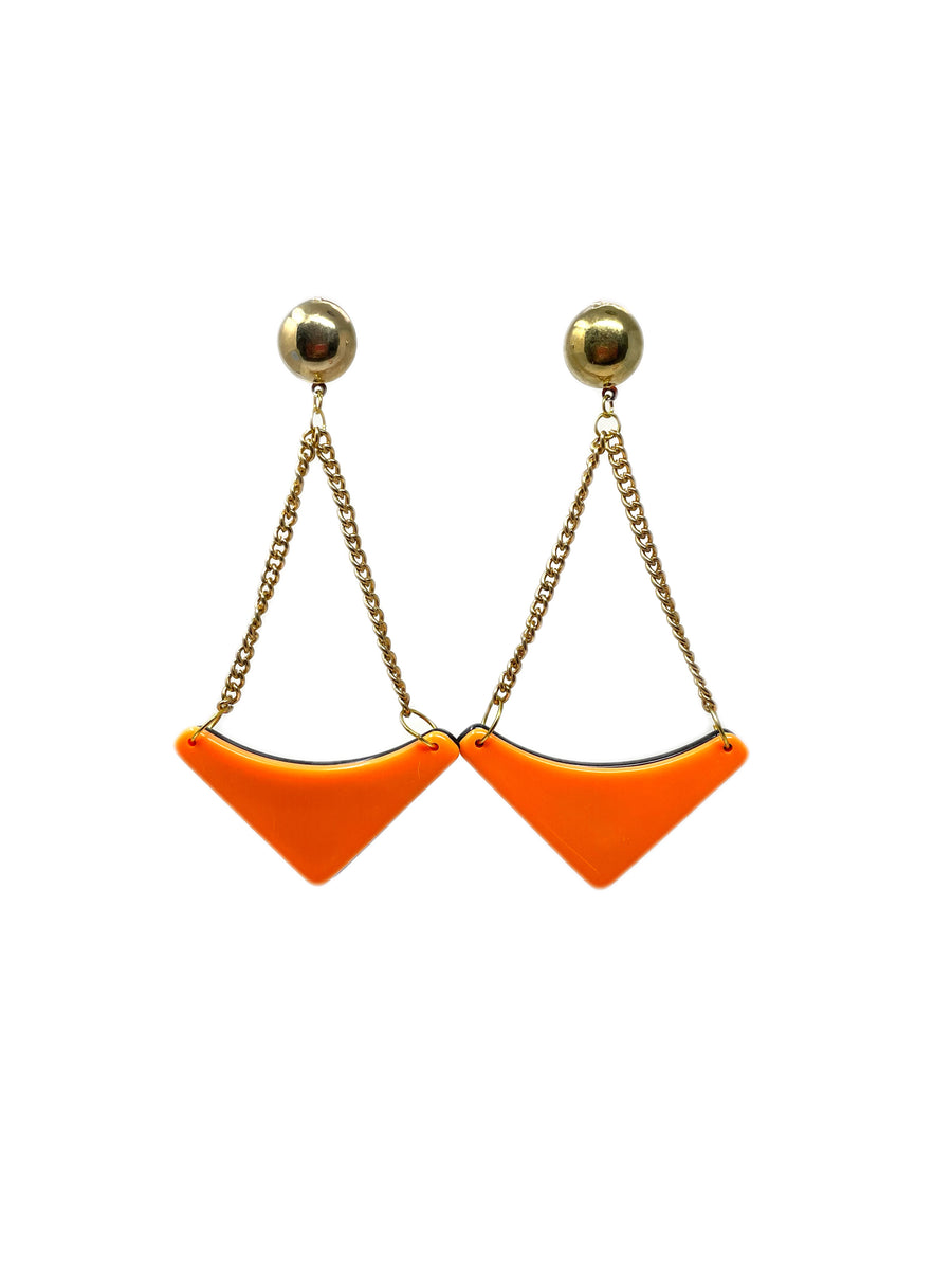 Triangle Chained Earrings
