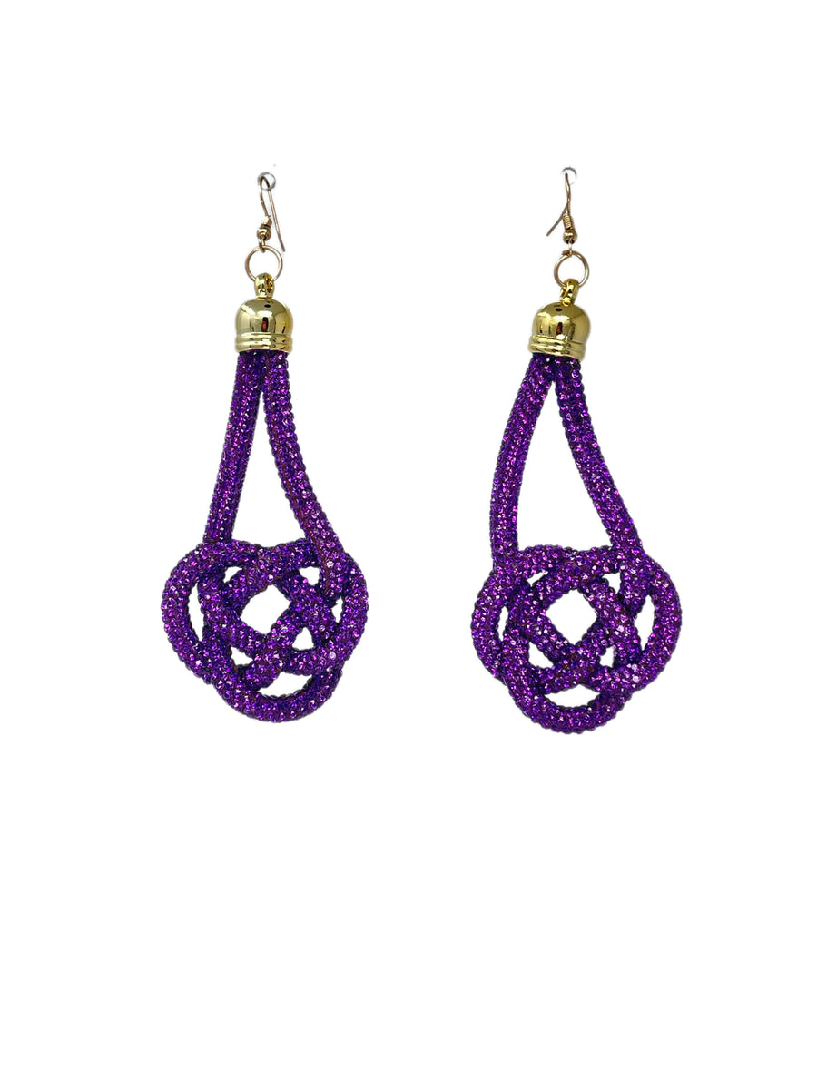 Purple Entanglement Earrings