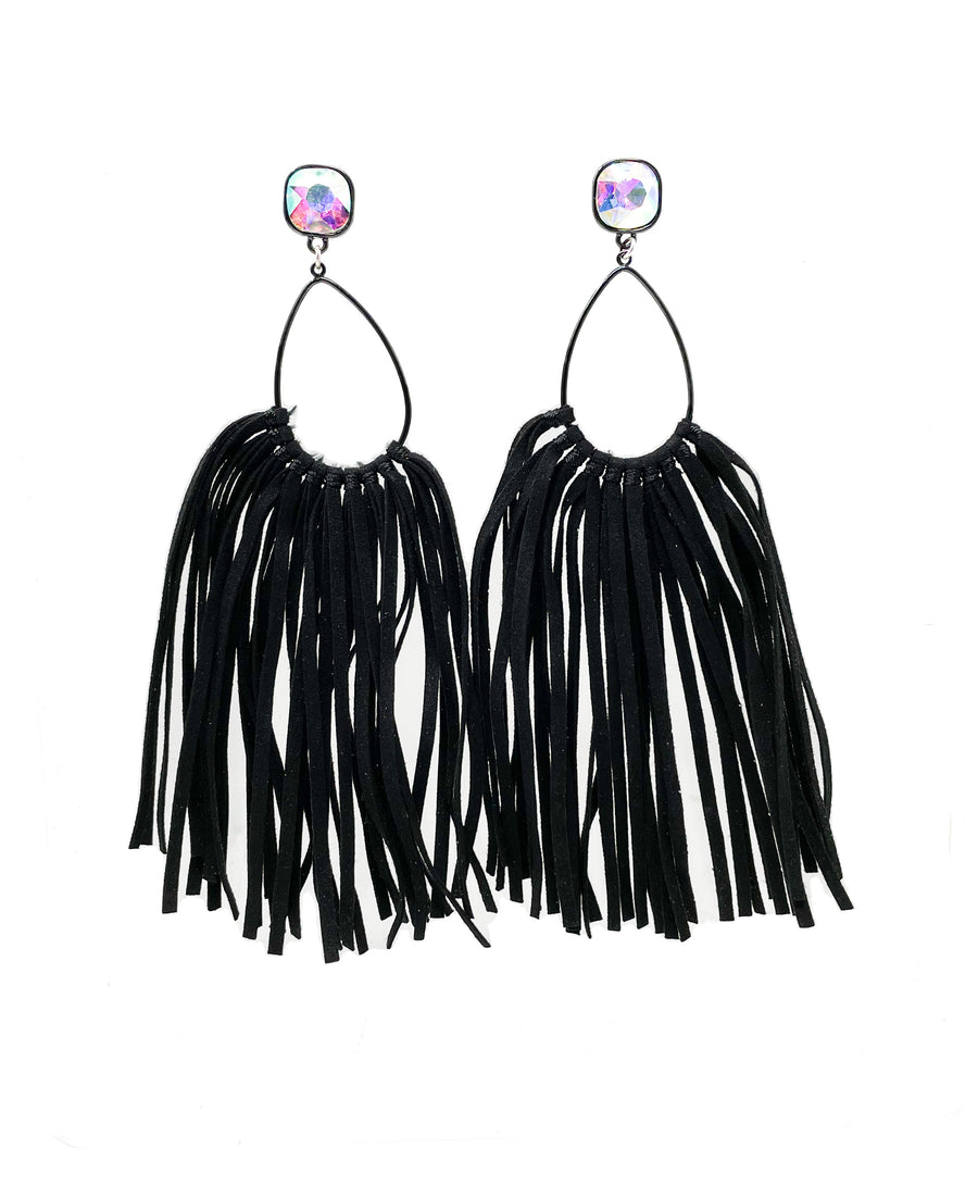 Ride Em Suede Tassel Earrings