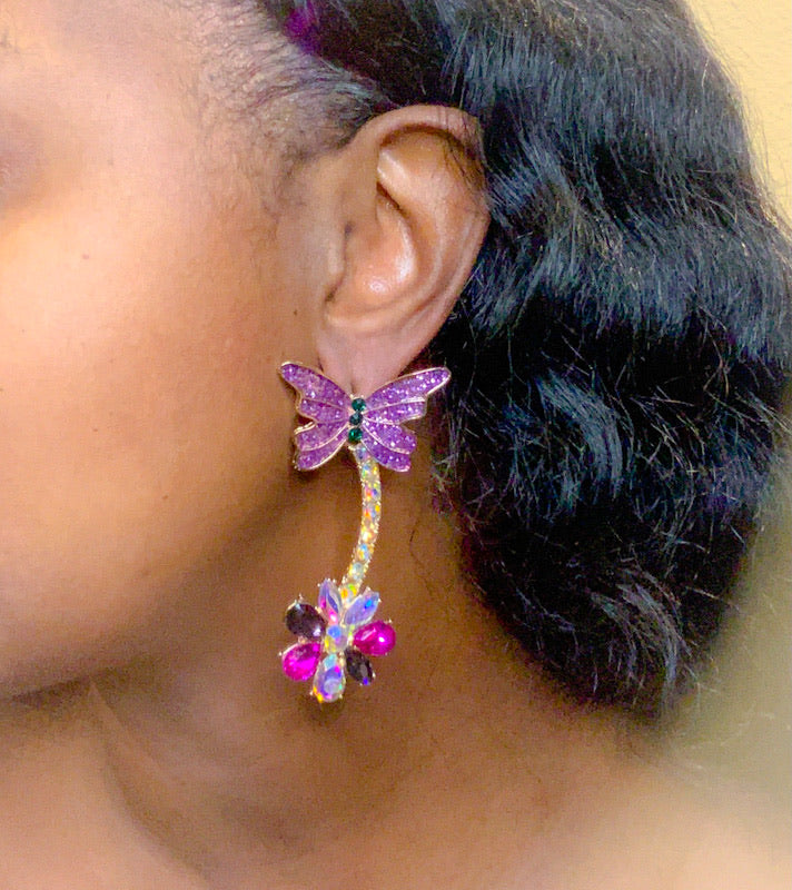 Purple Emperor Earrings
