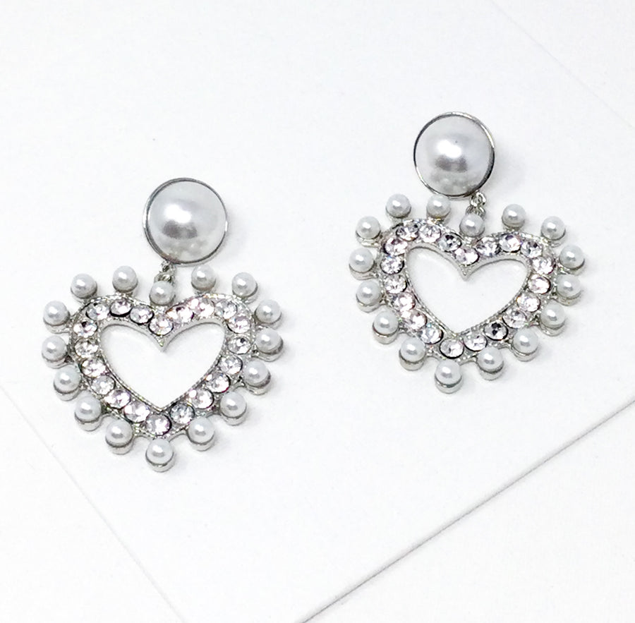 Silver Pearl hearts