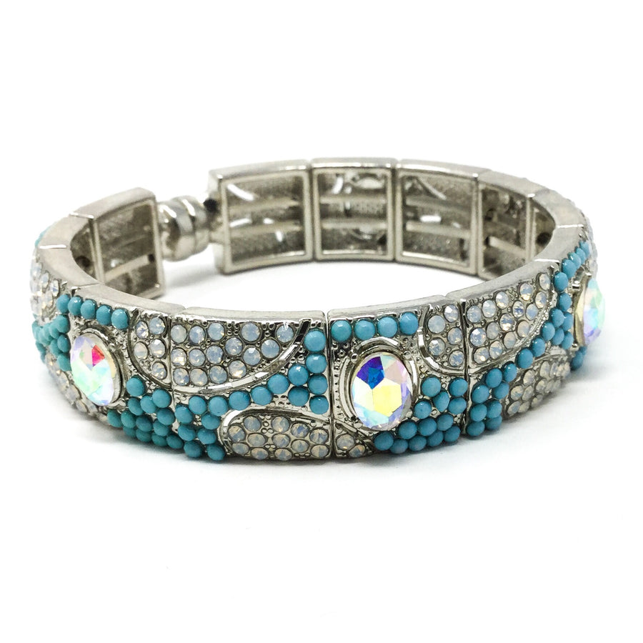 Turquoise and Crystal Bracelet