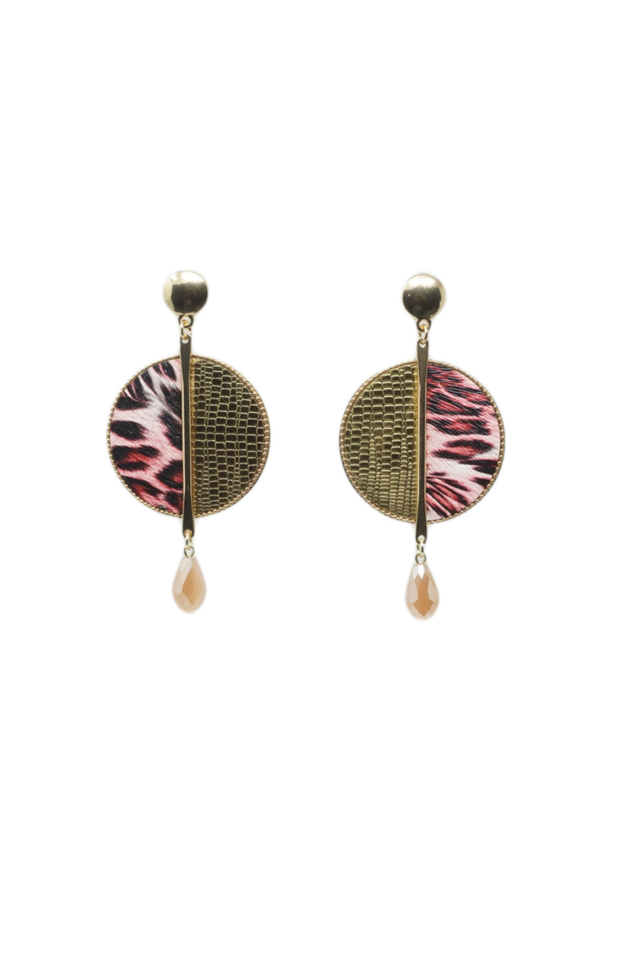Pink Cheetah Earrings