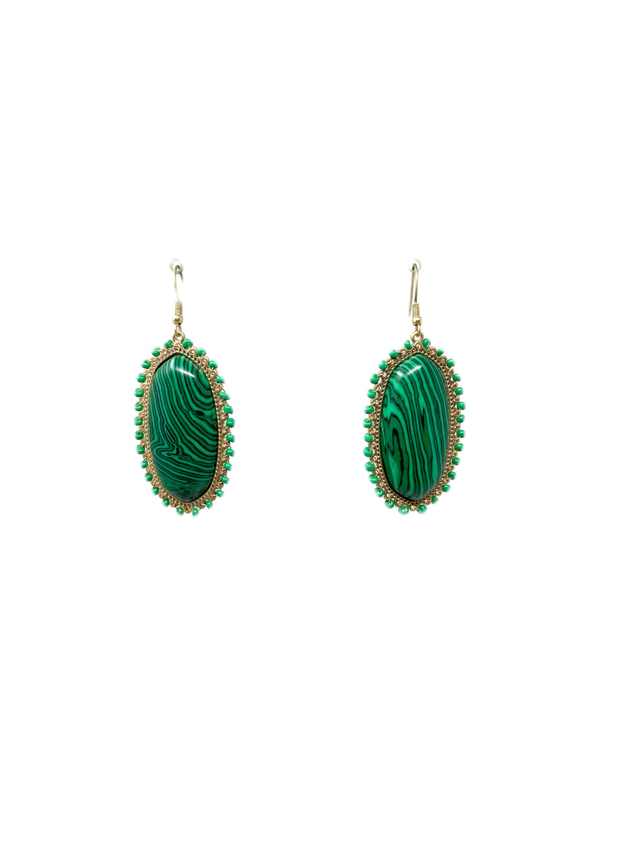 Green Swirls Earrings