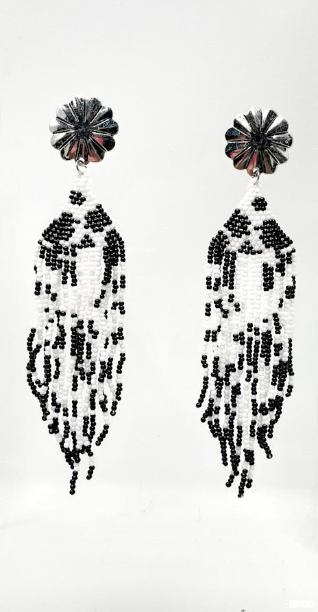 Speckled Star Tassel Earrings