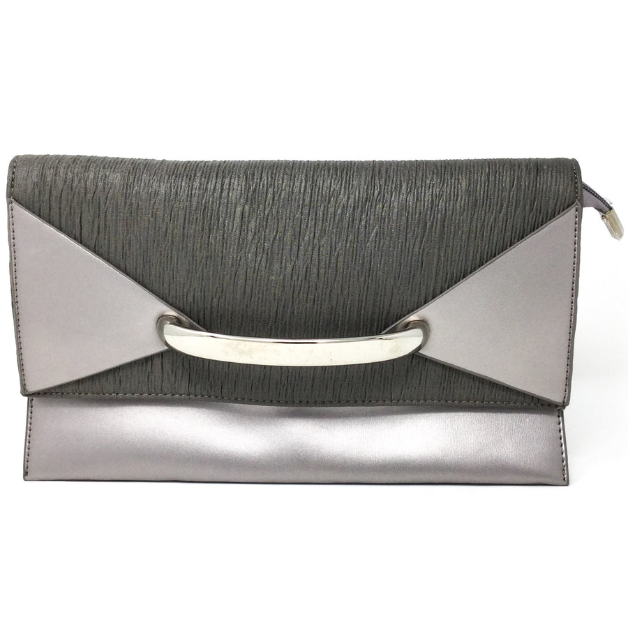 Silver Clutch with Handle