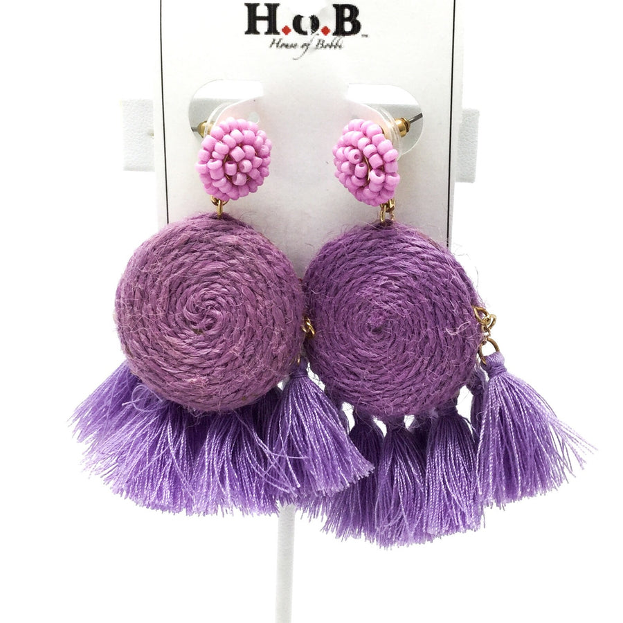 Lilac Tassel Earrings