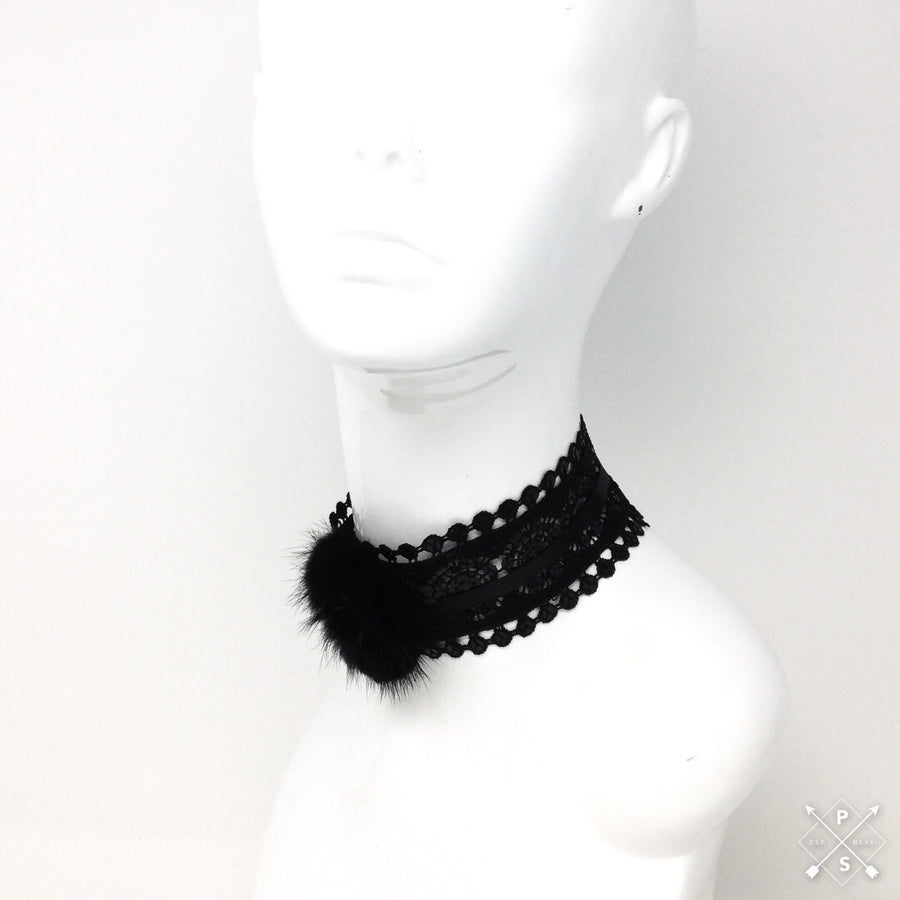 Lace Choker with Flower
