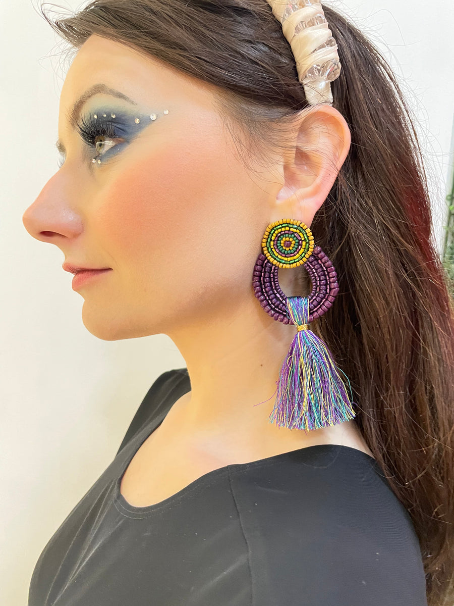 Purple Feaux Earrings