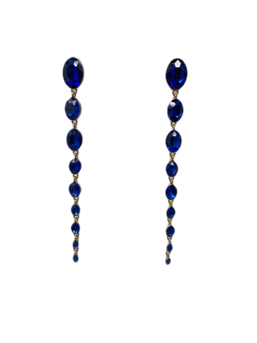 Blue long earrings