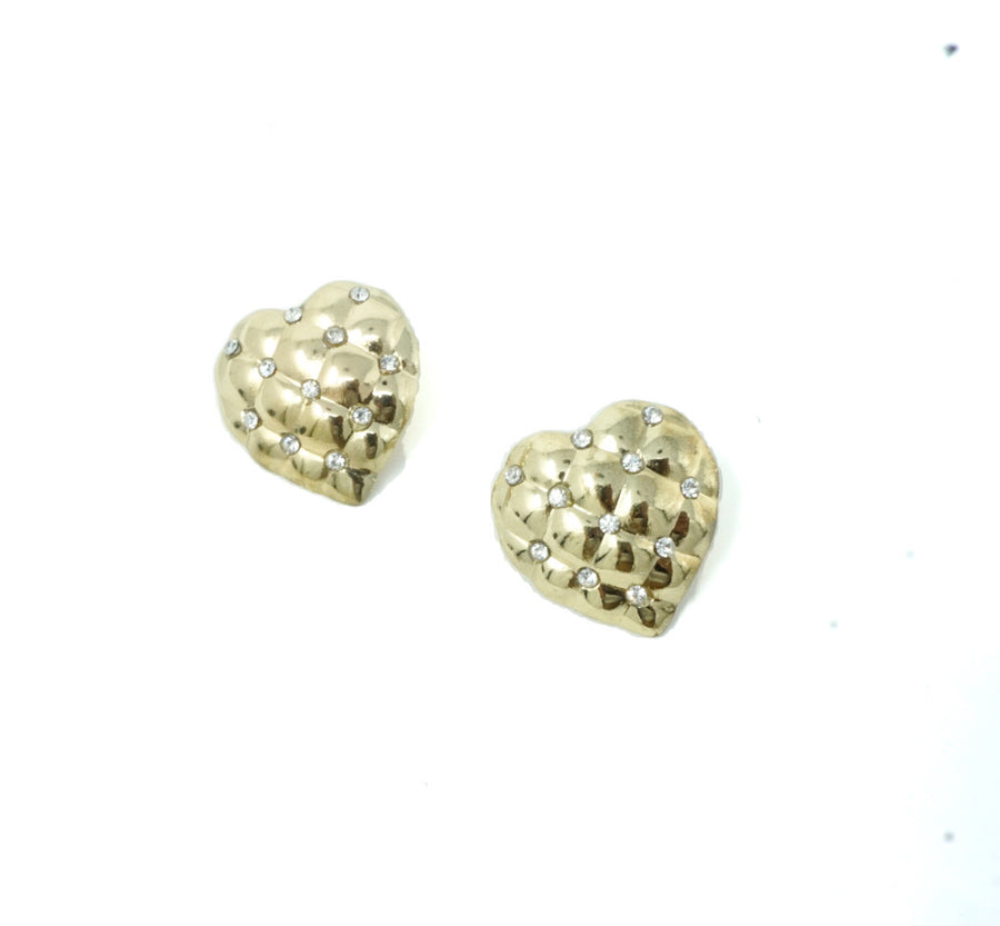 Buttoned Hearts Oversized Studs