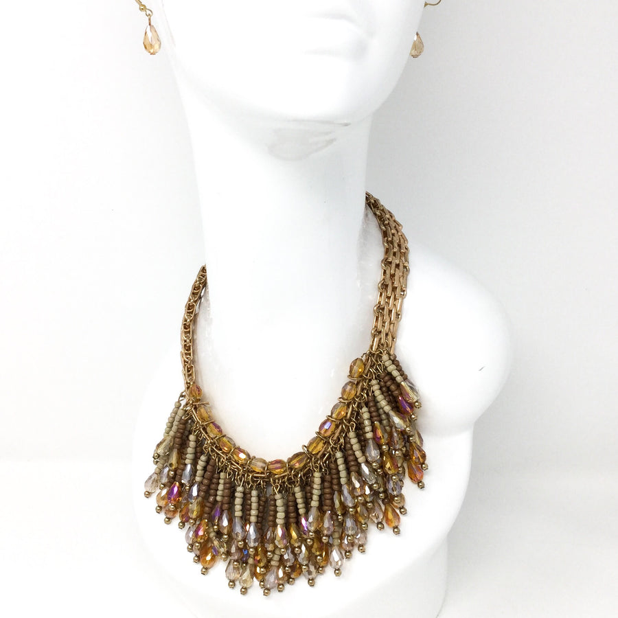 Bead Fringe Necklace