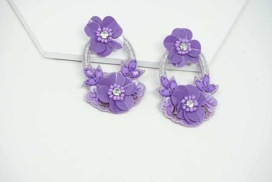 Purple Lily earrings