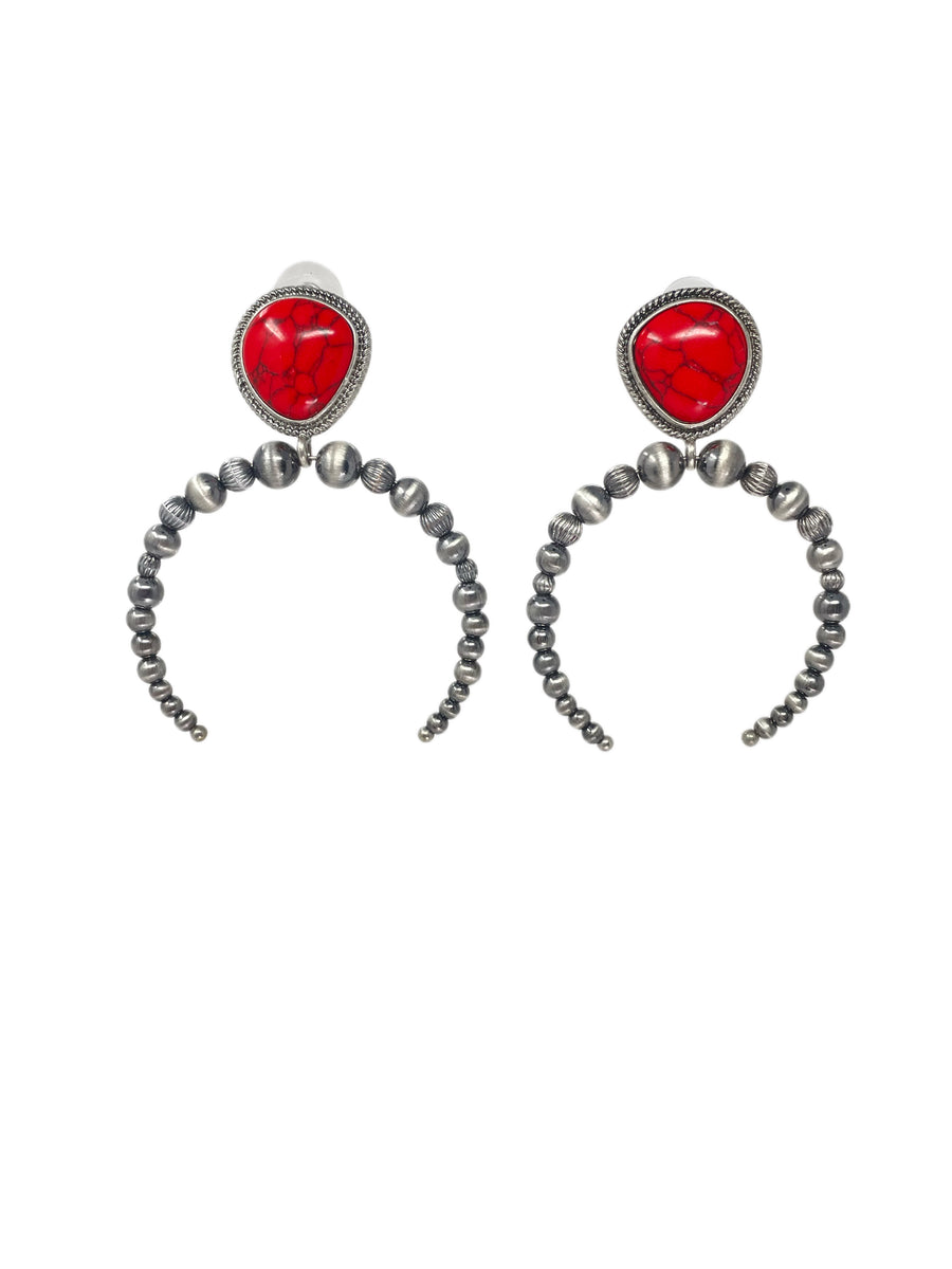 Red Horn Earrings