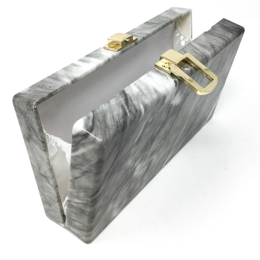 Gray Marble Clutch