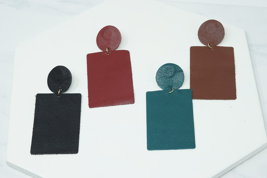 Leather Shapes Earrings
