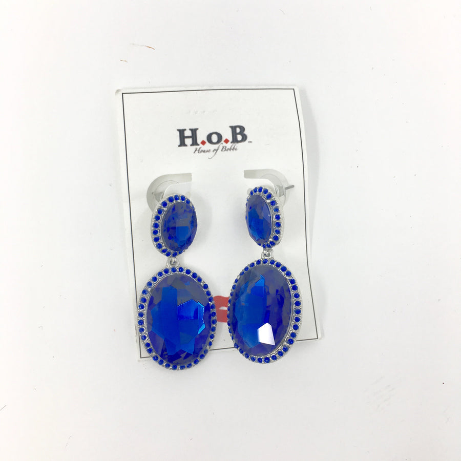 Blue Gem Earrings