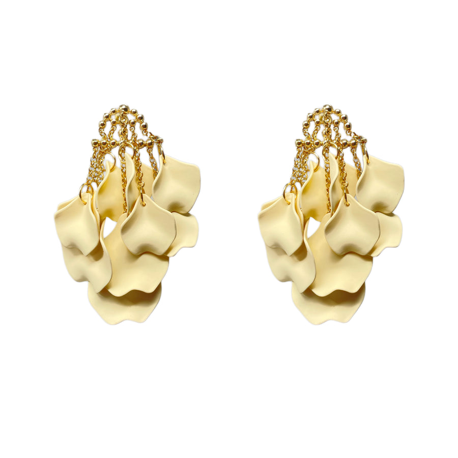 Gold Accent Petals Earrings