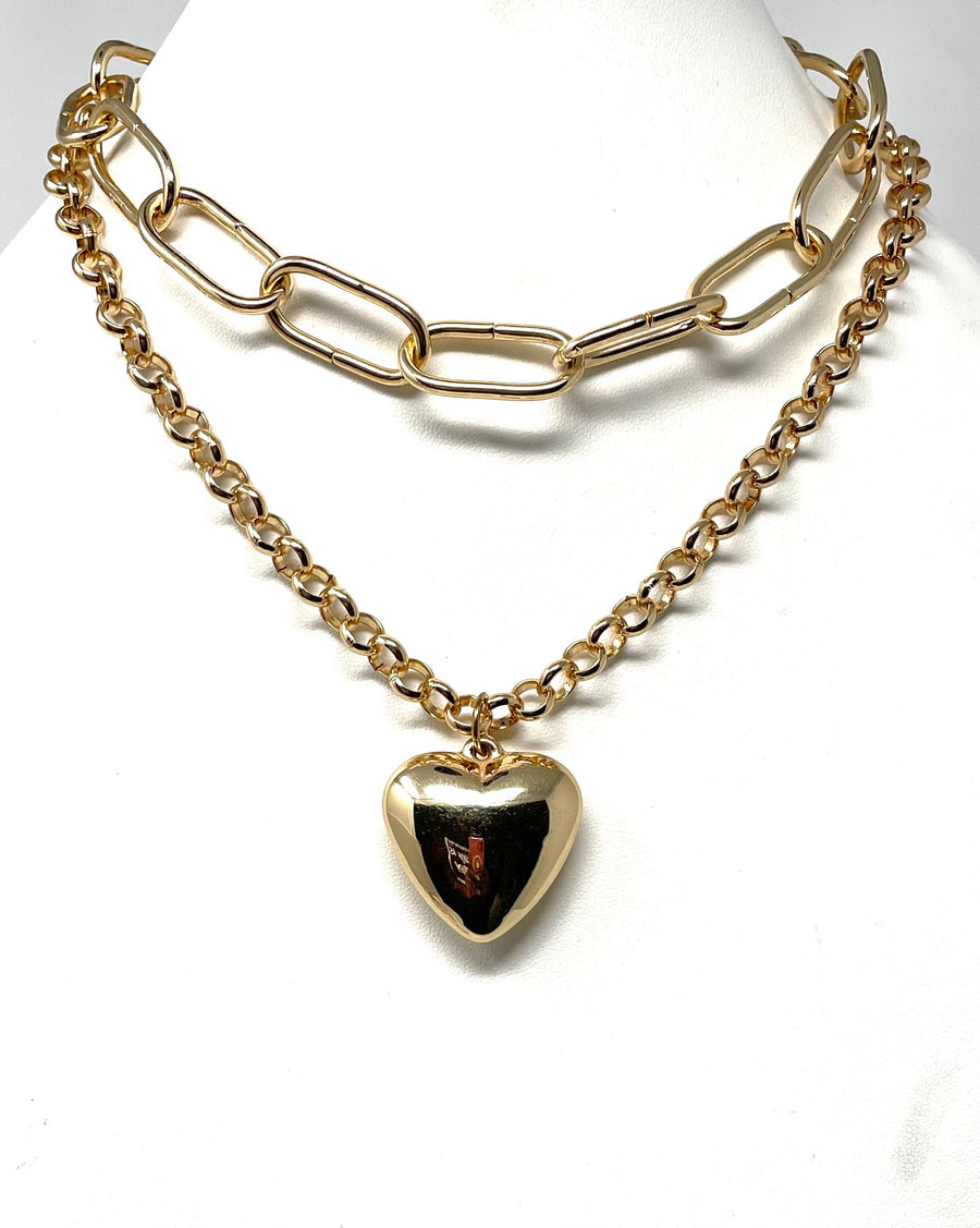 Gilded Heart Necklace