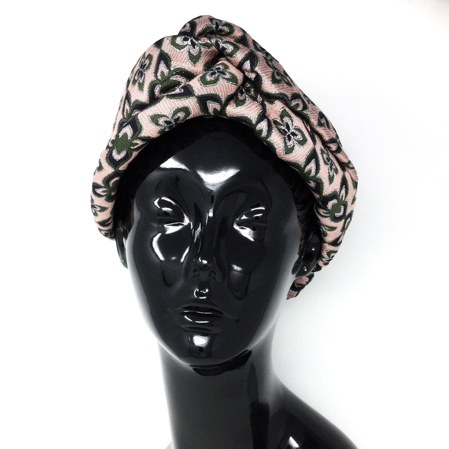 Pink, Green, and Silver Headwrap