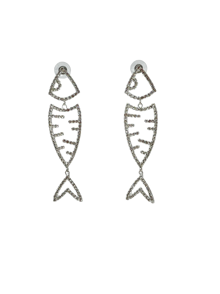 Diamond Fish Earrings