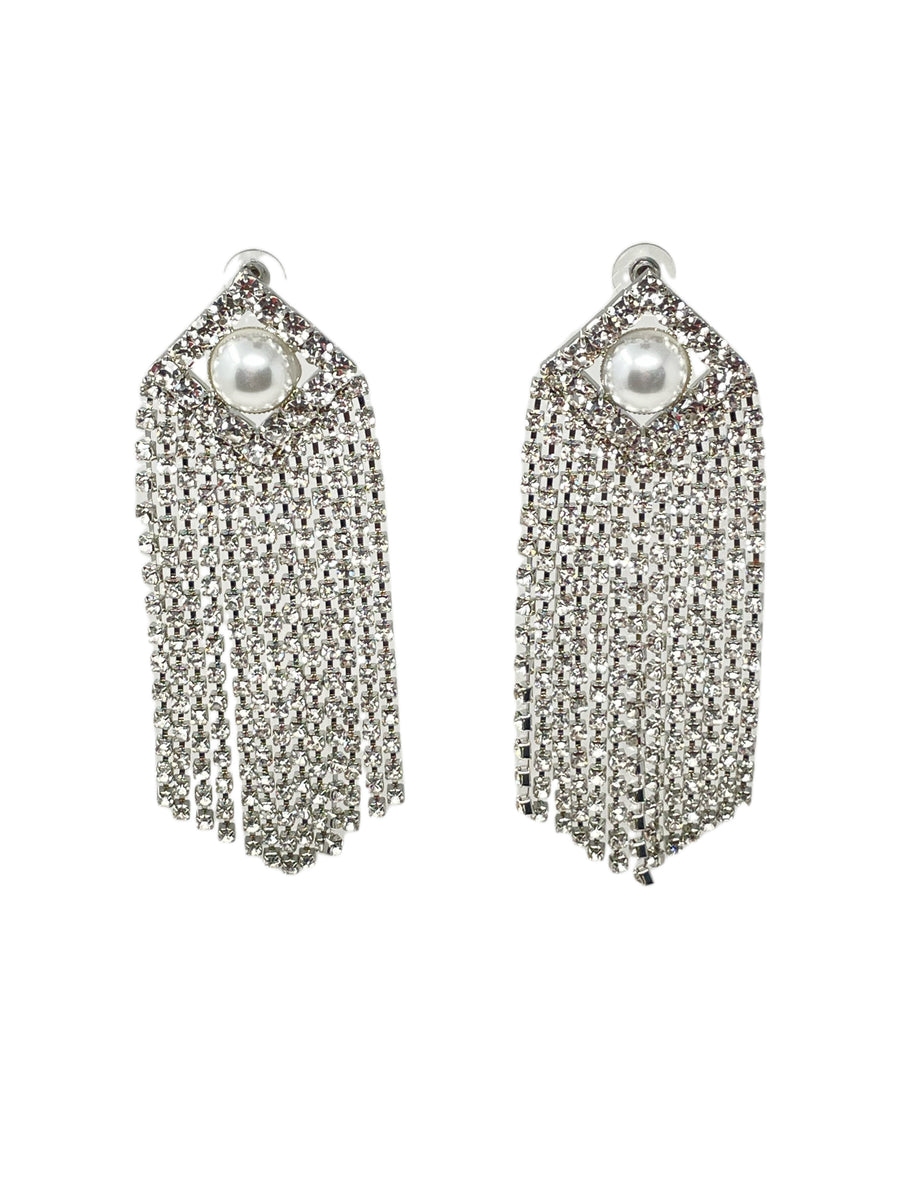 Pearl with diamonds earrings