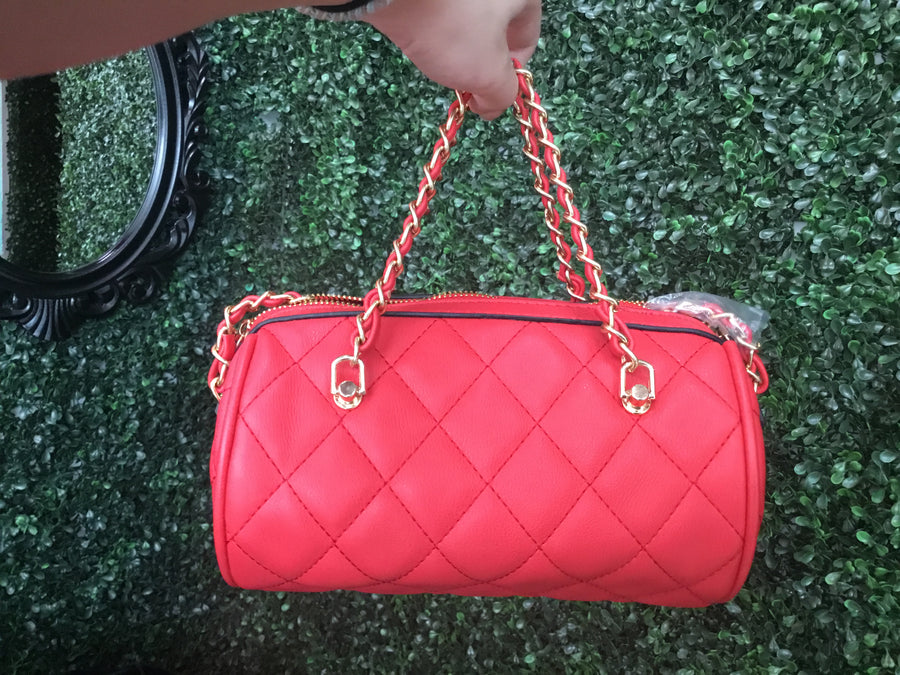 Quilted Cylinder Purse